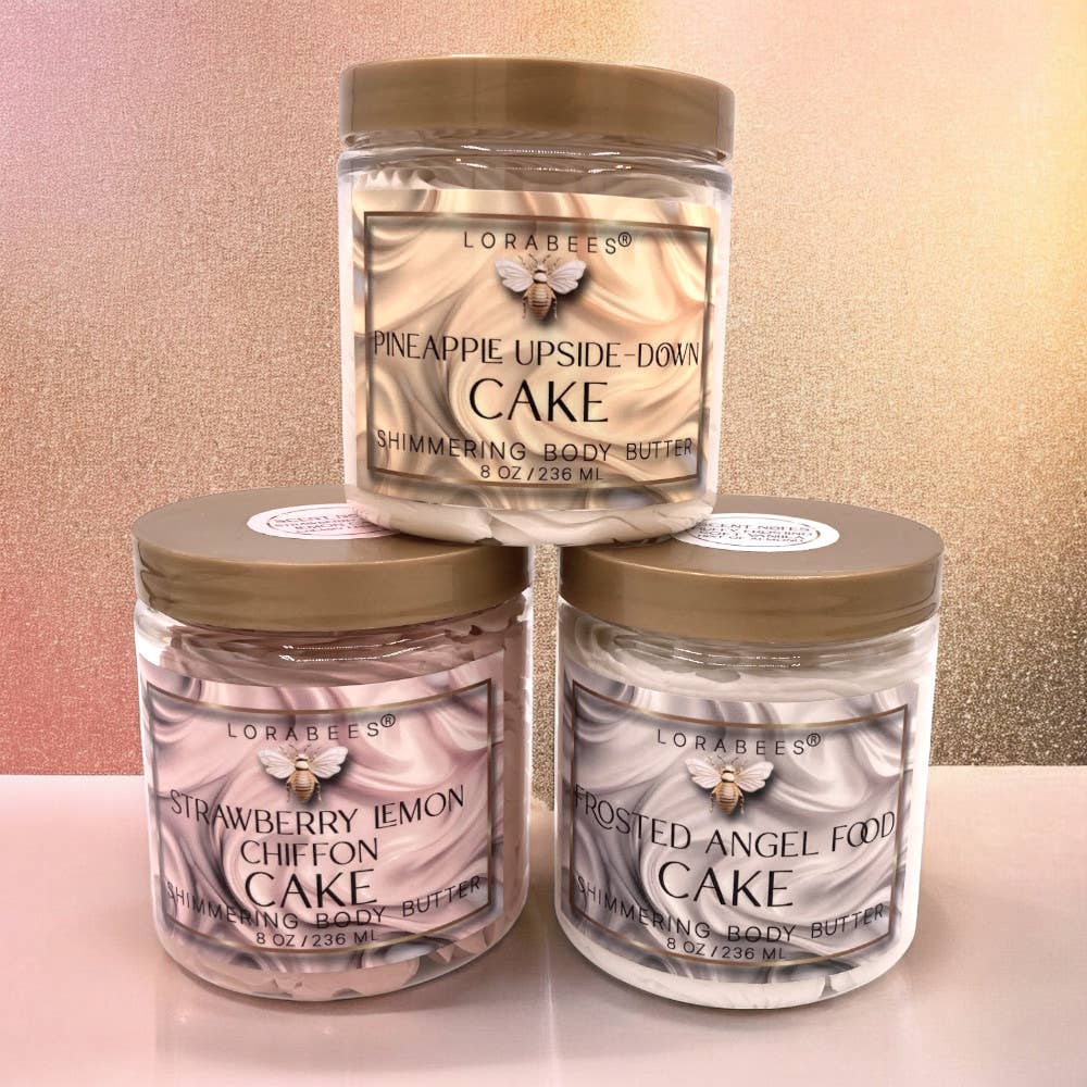 The Cake Collection Shimmering Body Butter 8 oz Paraben Free