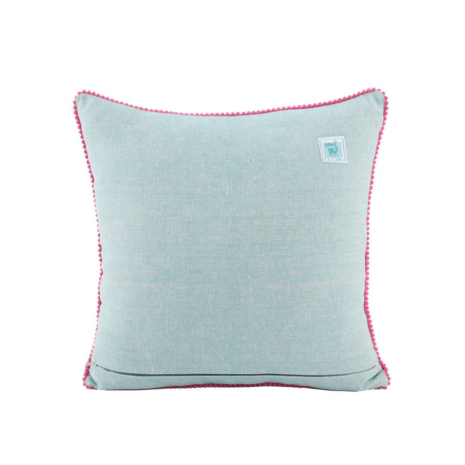 Heart & Crochet Flower Pillow