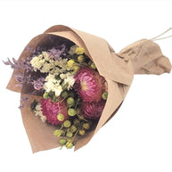 MINI Strawflower & Larkspur Dried Bouquet