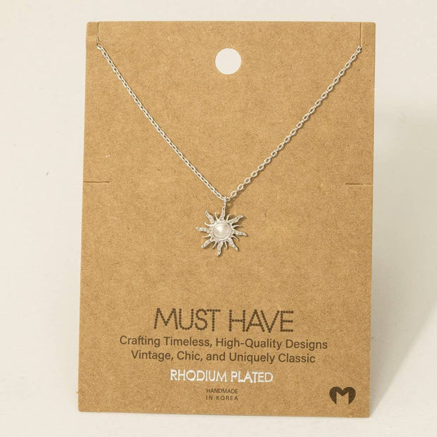 Mini Sun Pendant Necklace