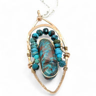Handmade Chrysocolla Nugget Necklace