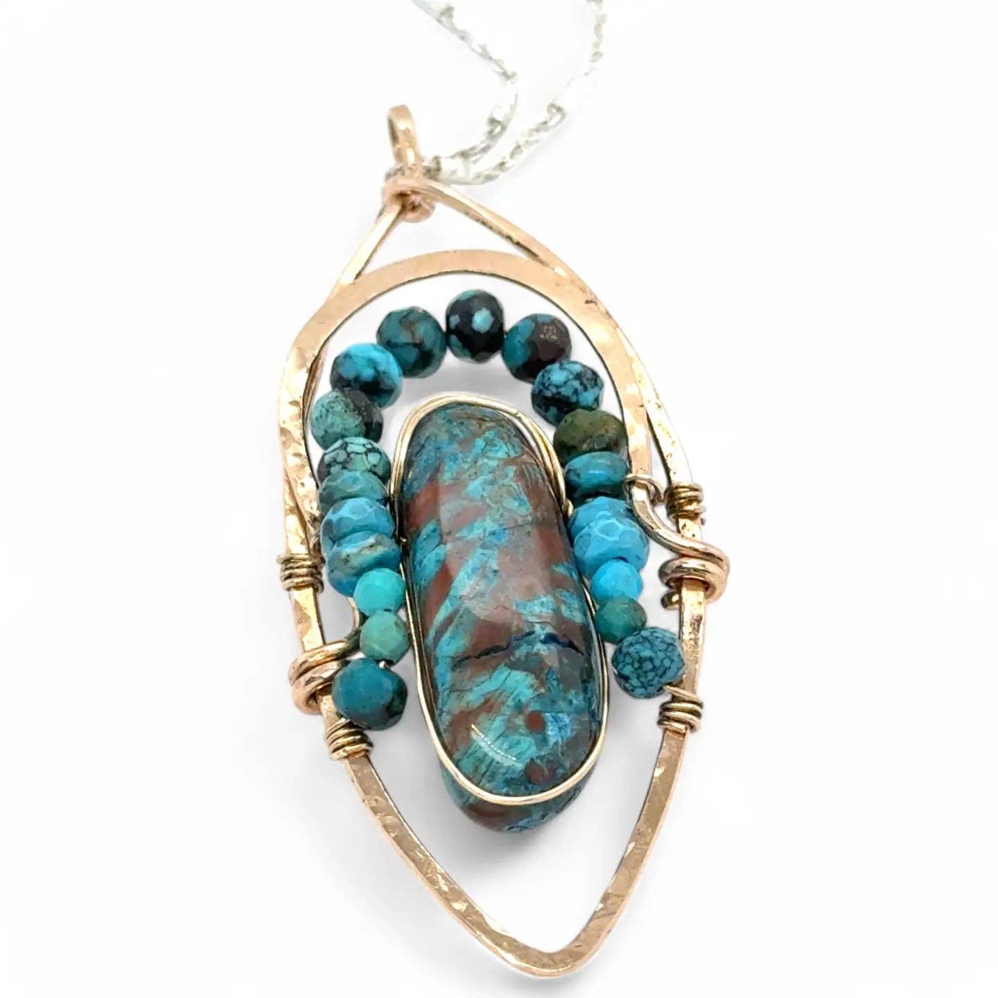 Handmade Chrysocolla Nugget Necklace