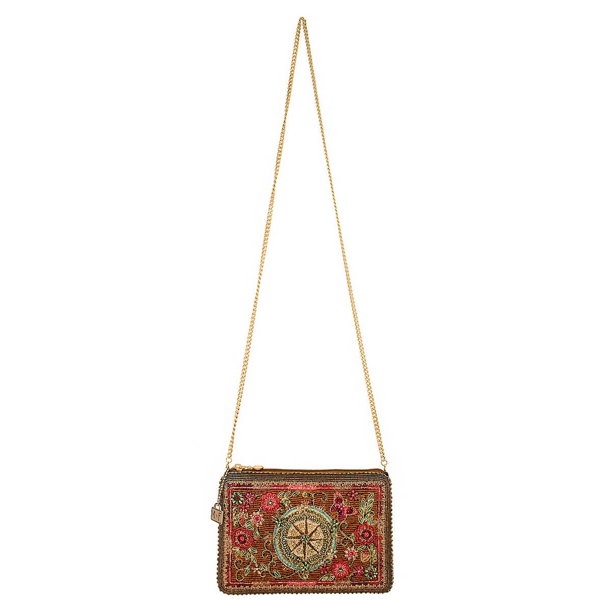 Rose & Pink Time Traveler Beaded Mini Crossbody