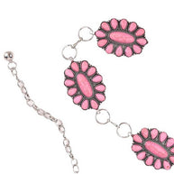 Retro Pink Floral Concho Belt