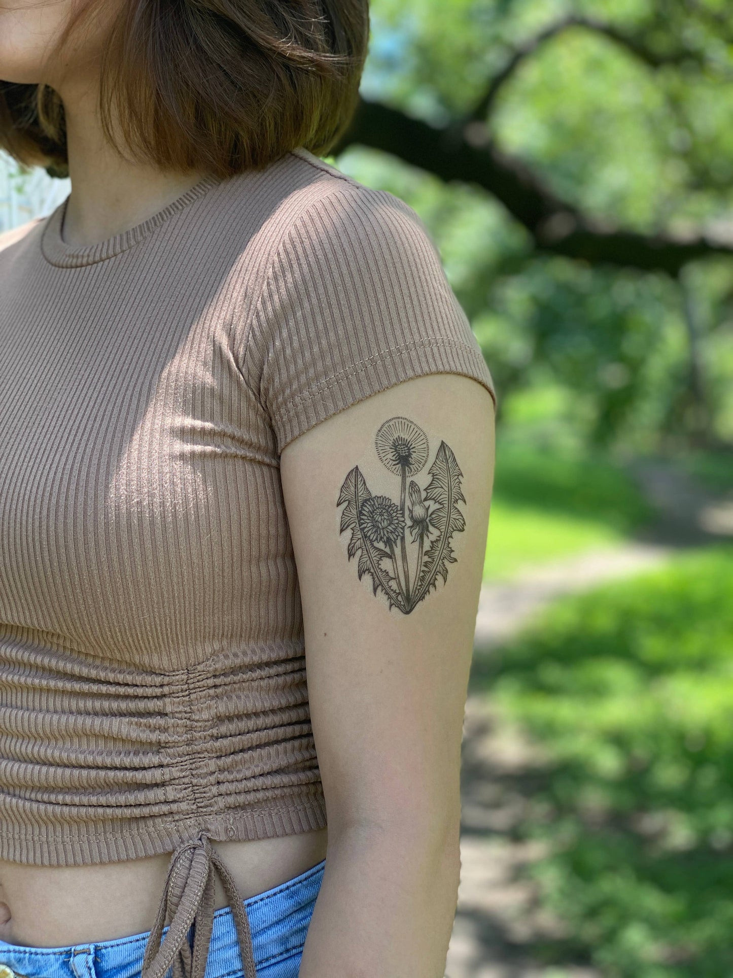 Dandelion Flower Temporary Tattoo