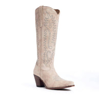 Myra Syllvia Prairie Leather Boots, Ivory