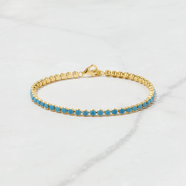 3mm Turquoise Tennis Bracelet