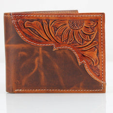 Leather Bifold Tooled Wallet