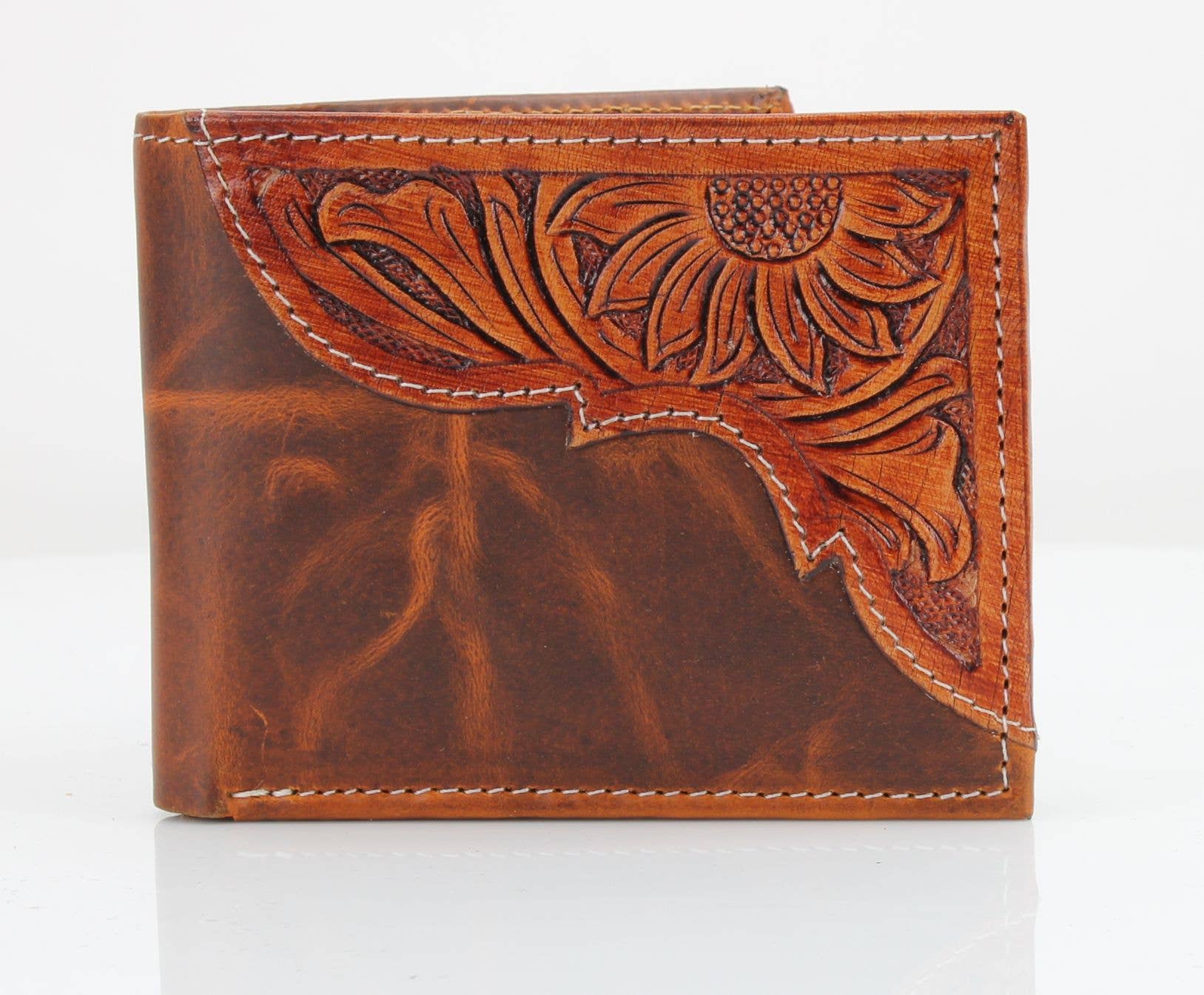 Leather Bifold Tooled Wallet