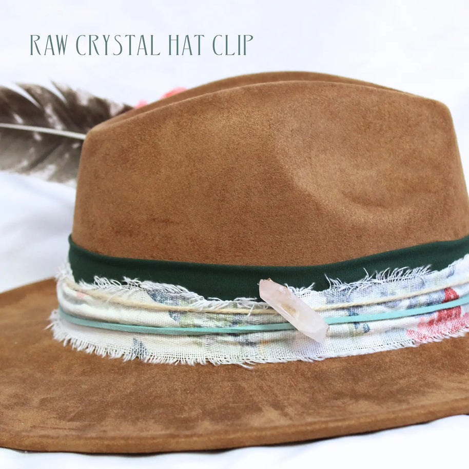Raw Crystal Hat Clip