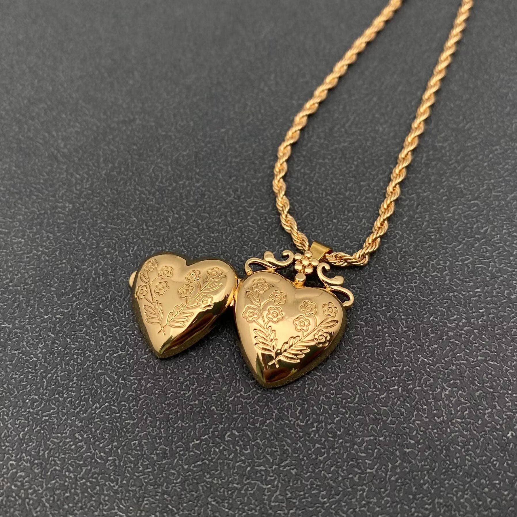 GP Heart Locket Necklace Openable