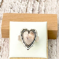 Love Is In The Air Heart Slab Ring