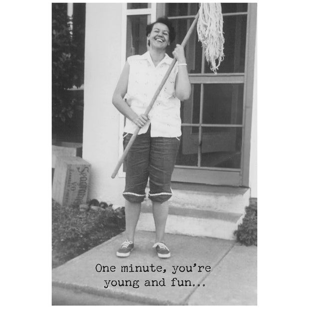 Young And Fun Greeting Card