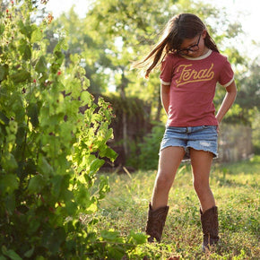 Feral Vintage Ringer | Maroon (Youth)