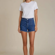 Red Star Denim Shorts