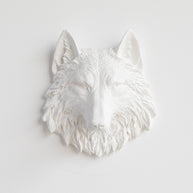 Mini Wolf Head Wall Mount, Bronze