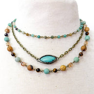 Emory Necklace Amazonite Short