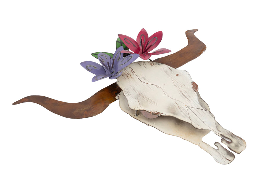 Betty Moo Longhorn Metal Skull