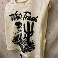 White Trash Boxy Midriff Muscle Top