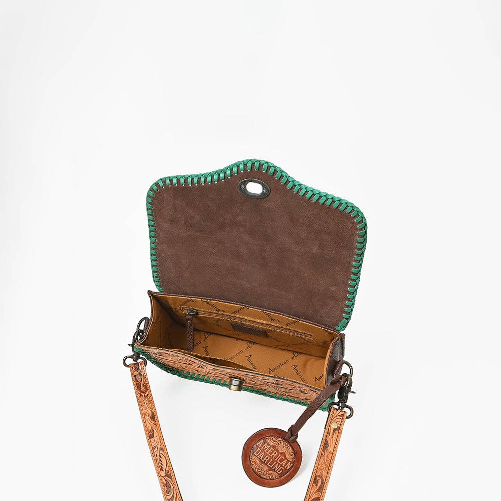 Black & White Tooled Leather Purse