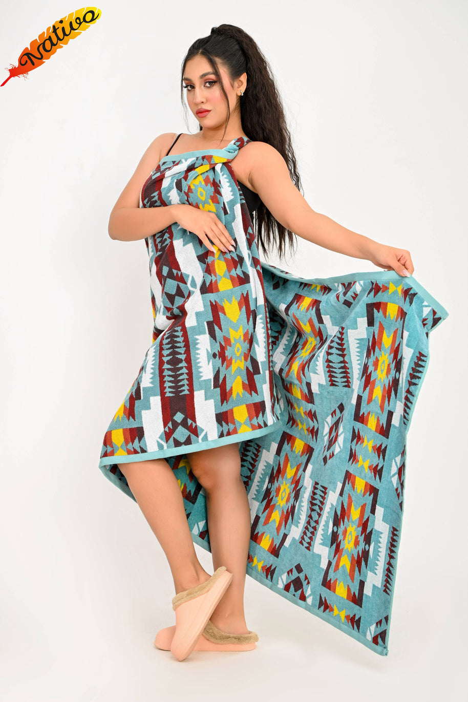 Santa Fe Sky Blue Beach Towel