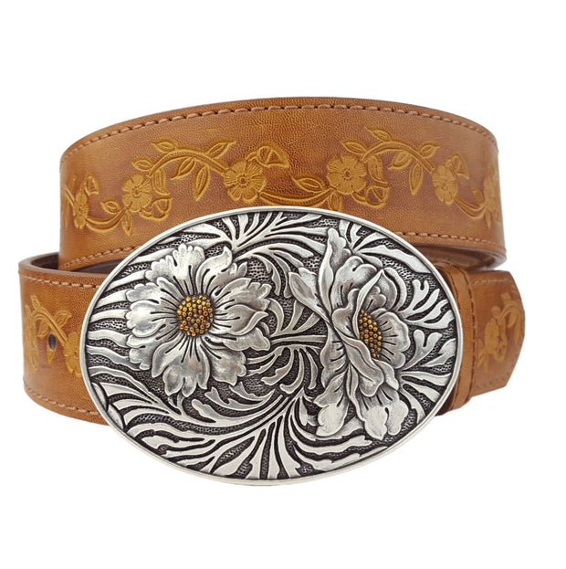 Sunflower Buckle with Vintage Belt