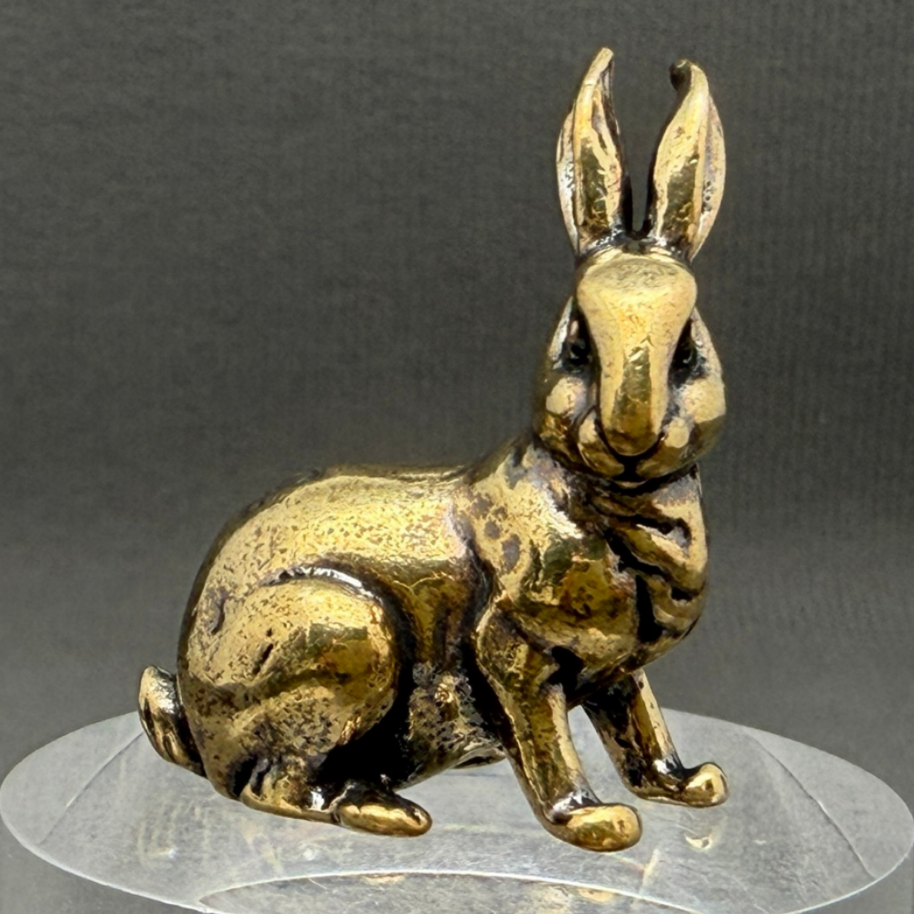 Rabbit Brass Figurine