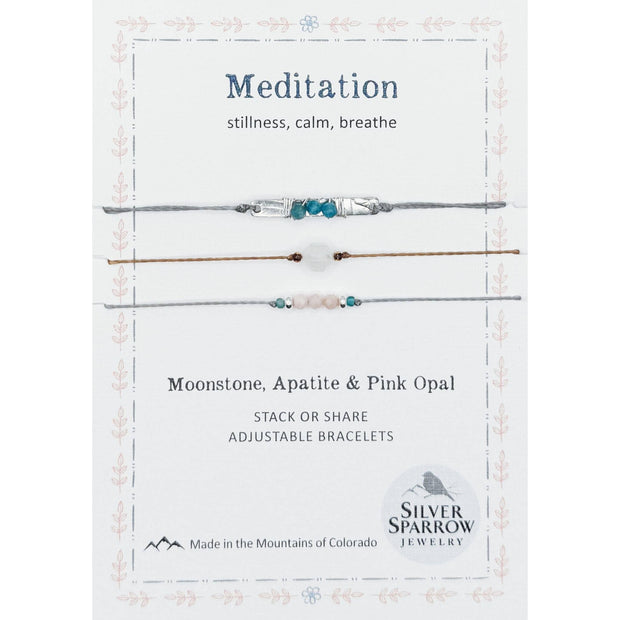 Meditation Stackable Bracelet Trio