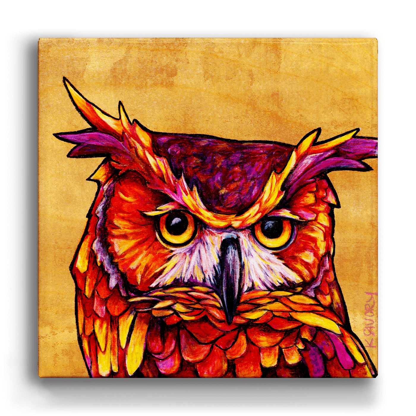 Owl Metal Box Art