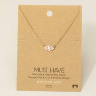 Opal Studded Evil Eye Necklace