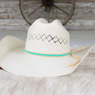 Turquoise Lane Stitch Beaded Hat Band