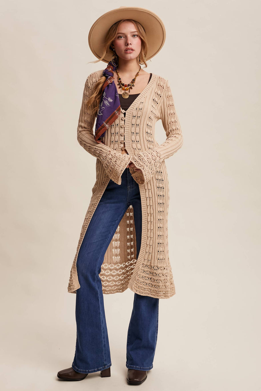 Crochet Longline Cardigan / Duster