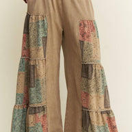 Tiered Boho Wide Leg Pants