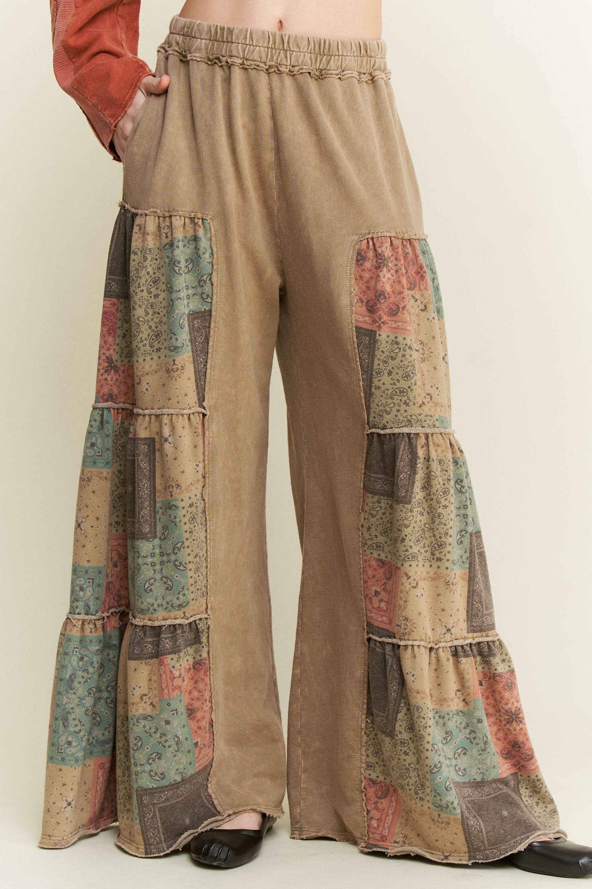 Tiered Boho Wide Leg Pants