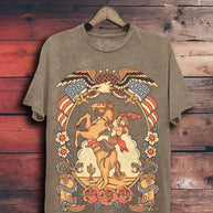 Western Cowgirl Tattoo Graphic T-Shirt