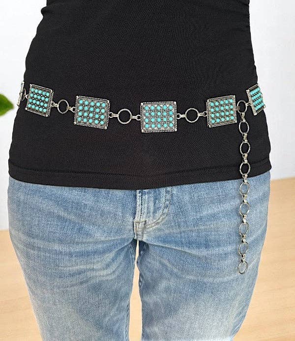 Pave Stone Concho Belt