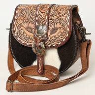 American Darling Western Hair-On Hide Crossbody with Tooled Accents