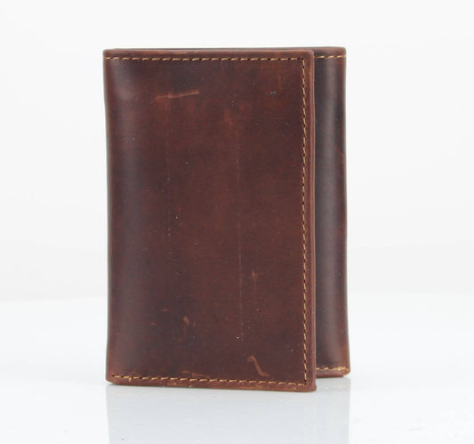 RFID Leather Tri Fold Wallet