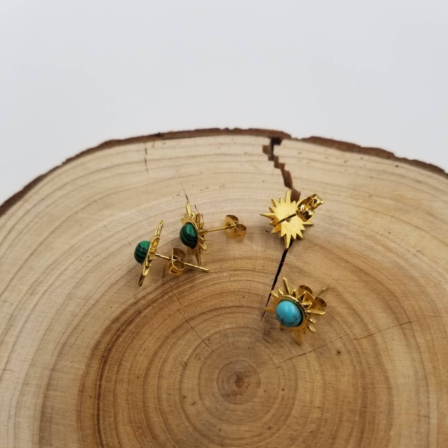 Turquoise Sunshine Studs