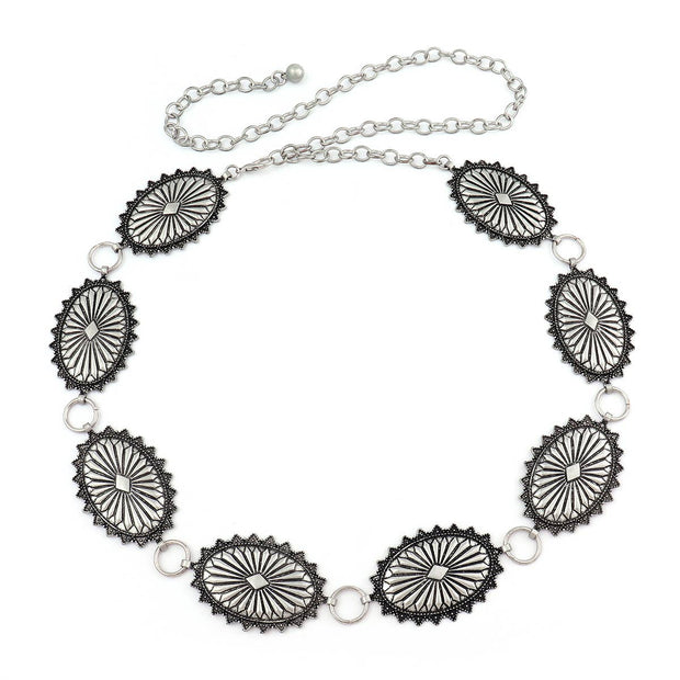 Antique SILVER Concho Belt