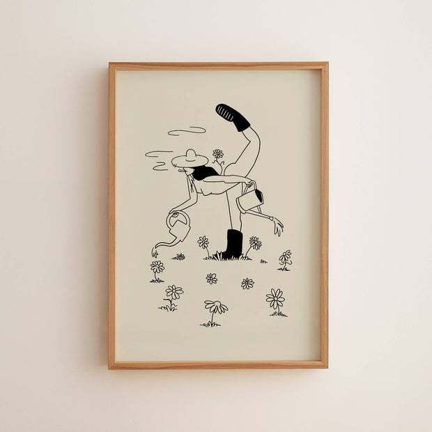 Gardening Minimal Retro Wall Art Print Vintage Home Decor