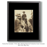Cowboy on His Dinosaur Art Print