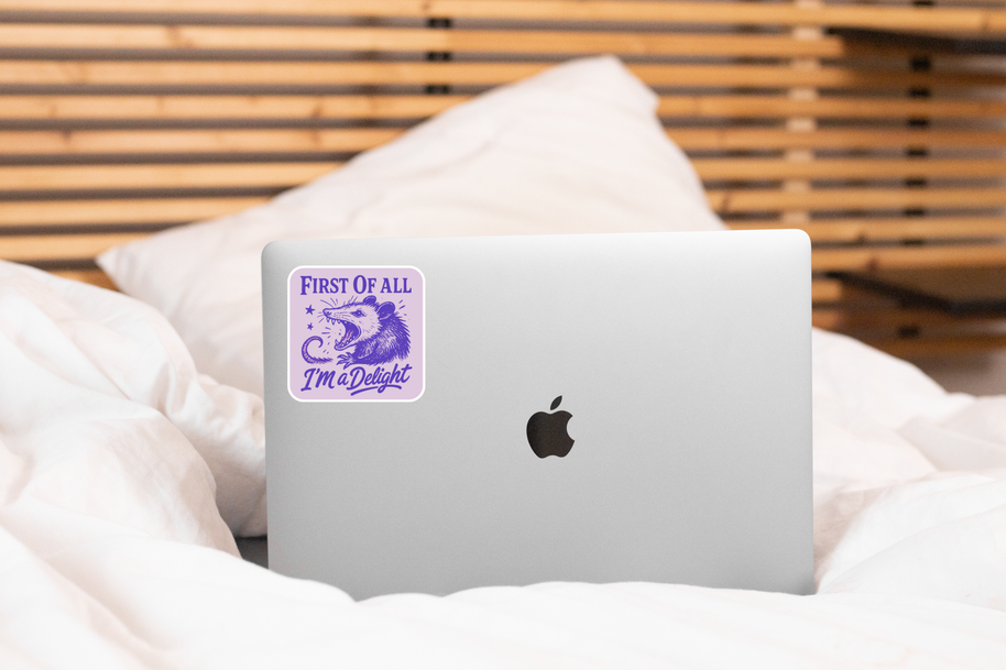 I'm a Delight, Possum Sticker