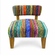 Upholstered Accent Chair, 25x25x27