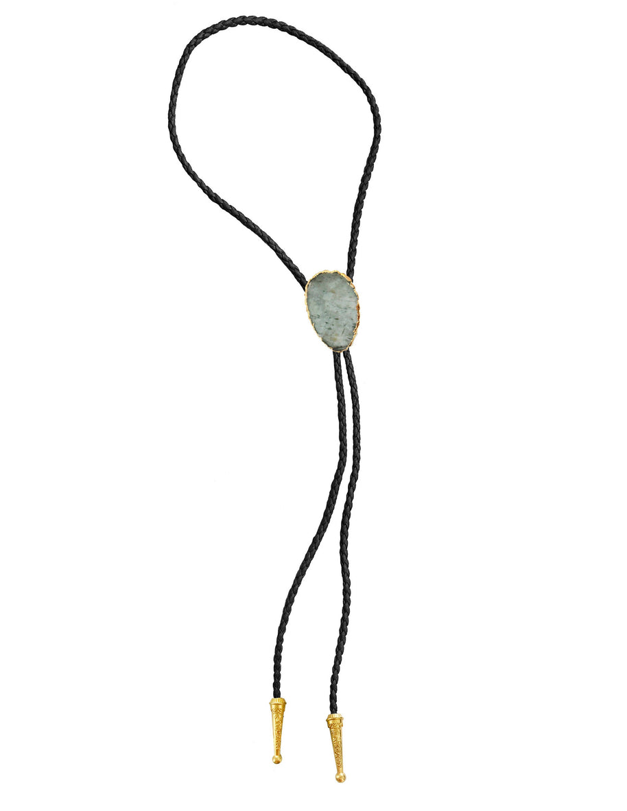 Gemstone Bolo Tie - Aquamarine