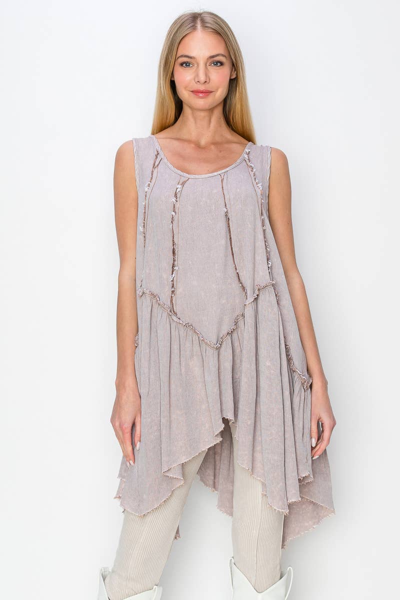 Mineral Wash Boho Tunic