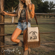 The Hell I Won't Cowhide Conceal Carry Purse