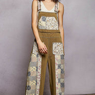 Patchwork & Studs Overalls