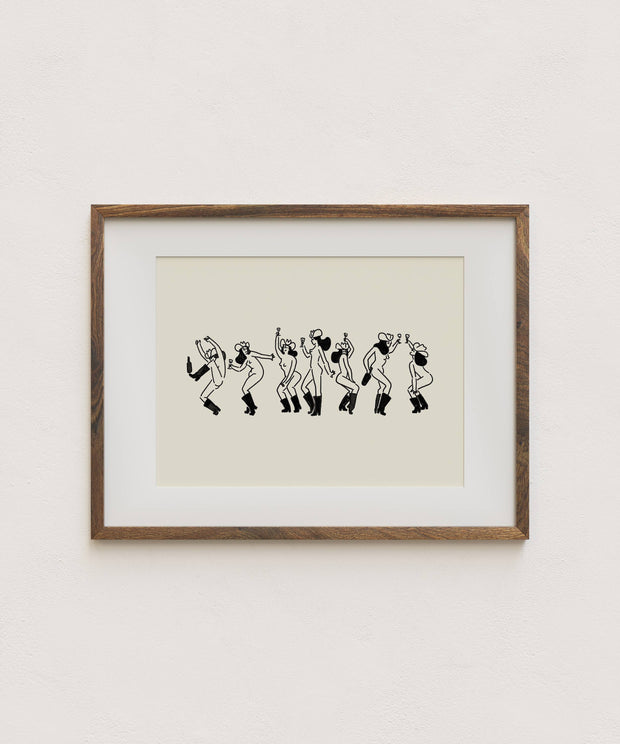 "Cowgirl Social" Minimal Western Art Print