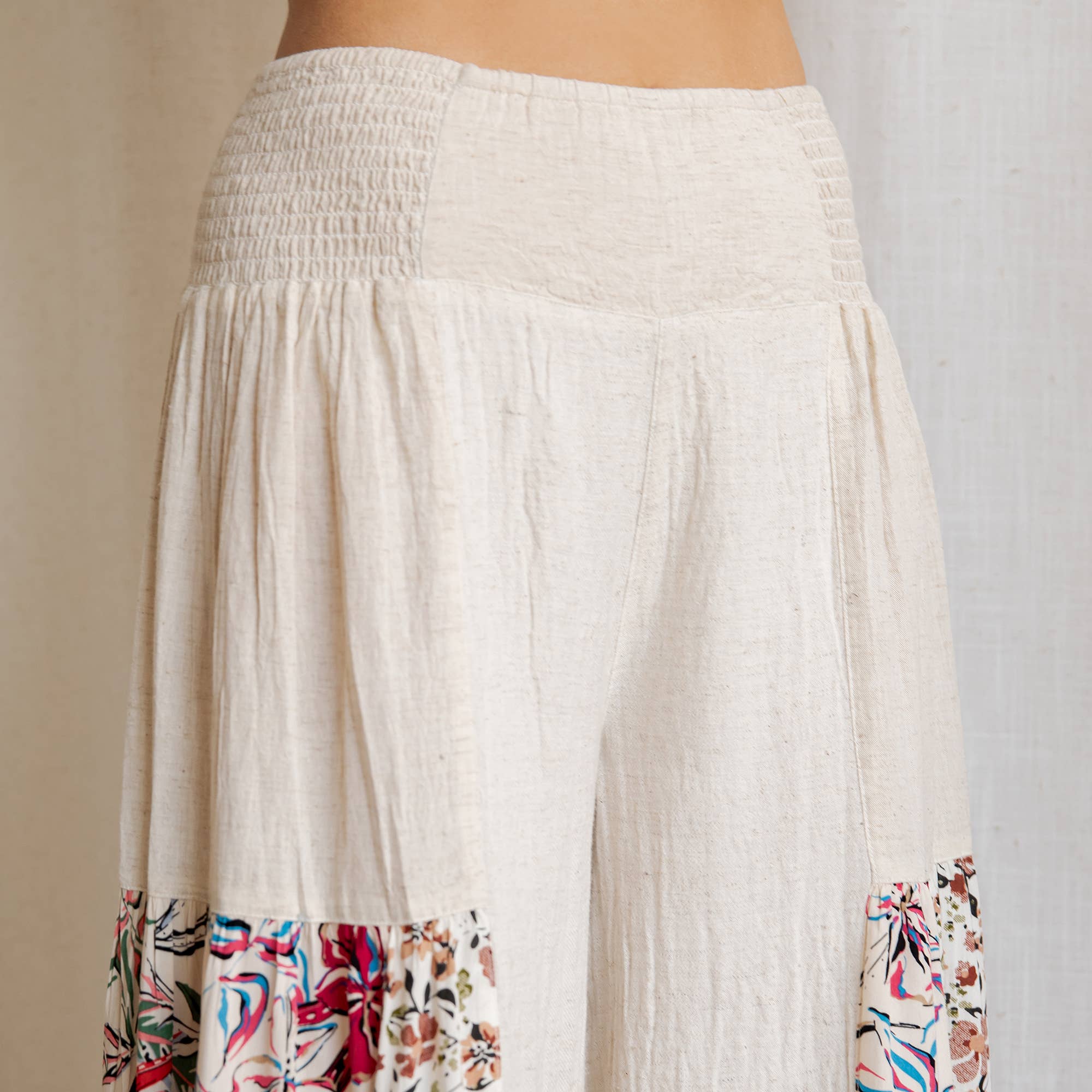 Boho High-Waisted Wide Leg Pants